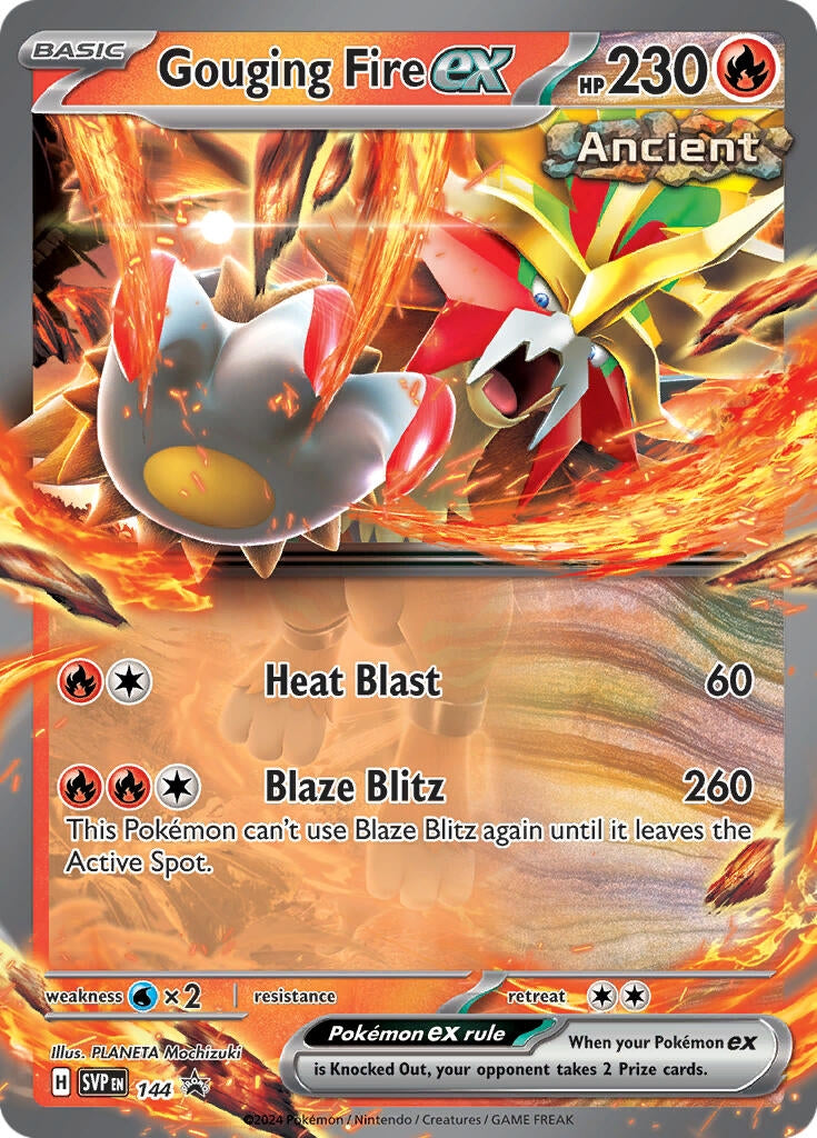 Image for Gouging Fire ex - 144 (SV: Scarlet & Violet Promo Cards) (144) - Pokemon
