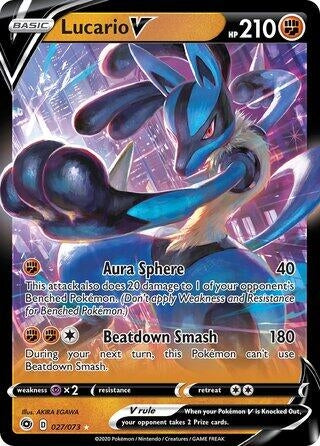 Image for Lucario V - 027/073 (Non-Holo) (Deck Exclusives) (27/73) - Pokemon