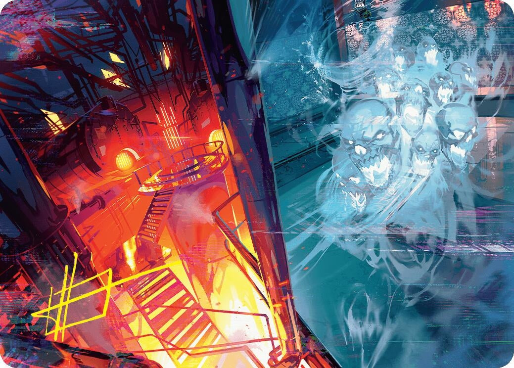 Image for Roaring Furnace // Steaming Sauna Art Card (Gold-Stamped Signature) (Art Series: Duskmourn: House of Horror) (37) - Magic: The Gathering