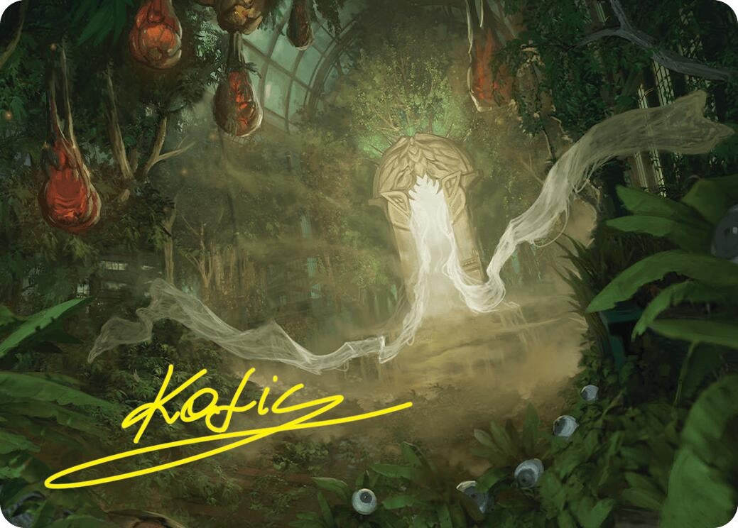 Image for Hushwood Verge Art Card (Gold-Stamped Signature) (Art Series: Duskmourn: House of Horror) (26) - Magic: The Gathering