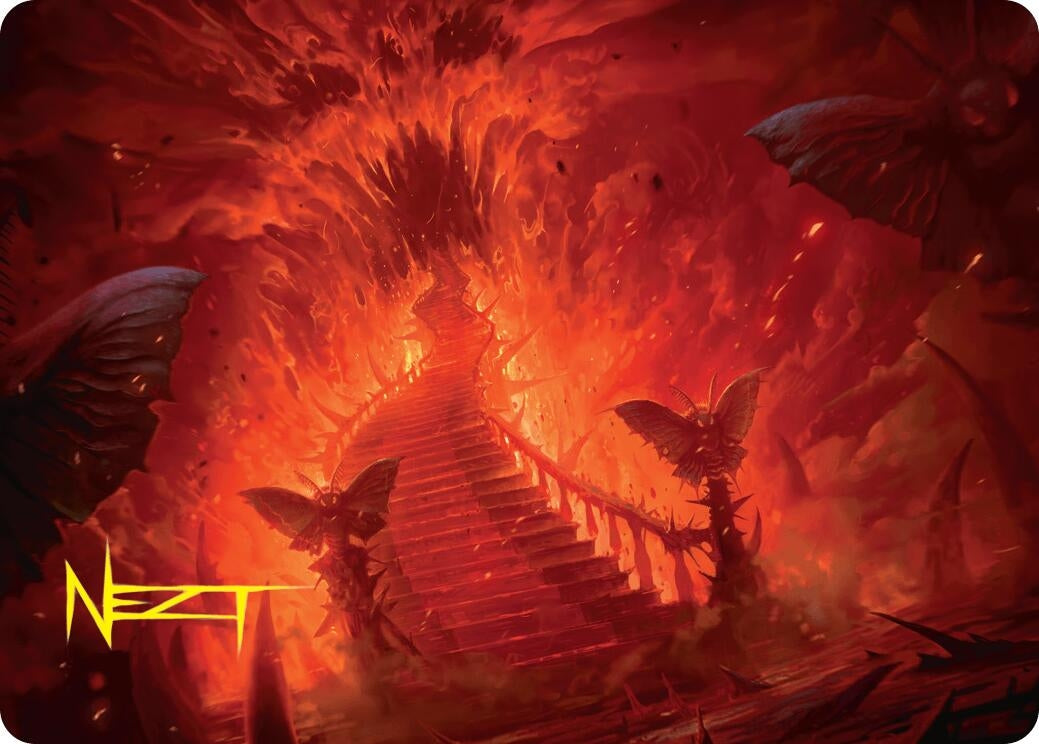 Image for Mountain Art Card (Gold-Stamped Signature) (Art Series: Duskmourn: House of Horror) (30) - Magic: The Gathering