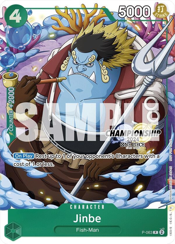 Image for Jinbe (CS 2024 Event Pack Finalist) (One Piece Promotion Cards) (P-063) - One Piece Card Game