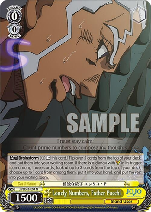 Image for Lonely Numbers, Father Pucchi (JoJo's Bizarre Adventure: Stone Ocean Premium Booster) (JJ/SE42-E04 N) - Weiss Schwarz