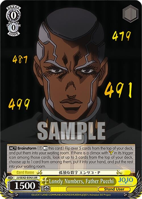 Image for Lonely Numbers, Father Pucchi (JJR) (JoJo's Bizarre Adventure: Stone Ocean Premium Booster) (JJ/SE42-E04J JJR) - Weiss Schwarz