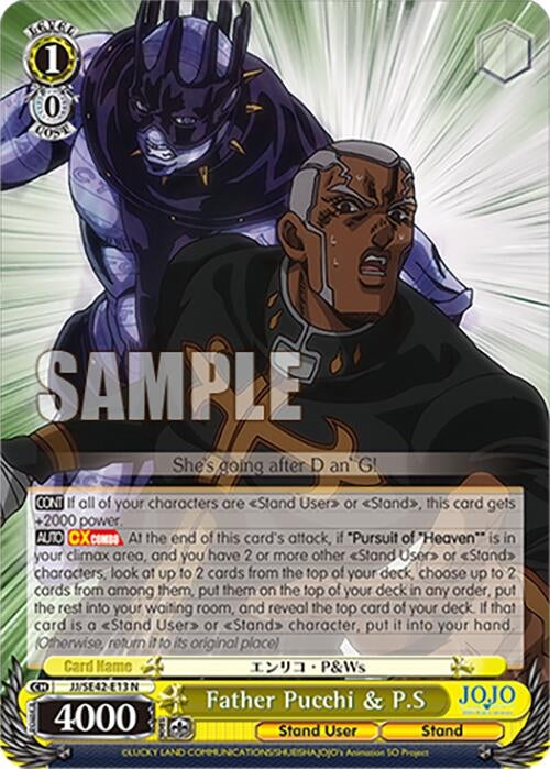 Image for Father Pucchi & P.S (JoJo's Bizarre Adventure: Stone Ocean Premium Booster) (JJ/SE42-E13 N) - Weiss Schwarz