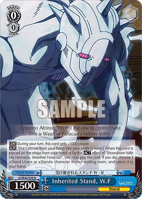 Image for Inherited Stand, W.F (JoJo's Bizarre Adventure: Stone Ocean Premium Booster) (JJ/SE42-E34 N) - Weiss Schwarz