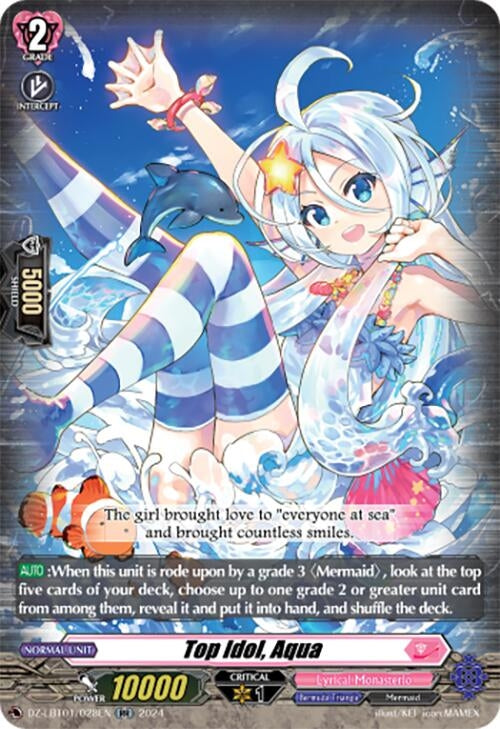 Image for Top Idol, Aqua (DZ-LBT01: Lyrical Monasterio Sparkling Stars!) (DZ-LBT01/028EN) - Cardfight Vanguard