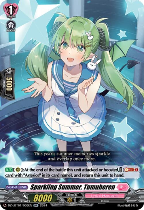 Image for Sparkling Summer, Tumuheren (DZ-LBT01: Lyrical Monasterio Sparkling Stars!) (DZ-LBT01/036EN) - Cardfight Vanguard