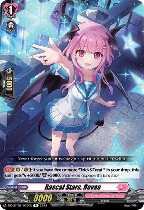 Image for Rascal Stars, Rovas (DZ-LBT01: Lyrical Monasterio Sparkling Stars!) (DZ-LBT01/063EN) - Cardfight Vanguard