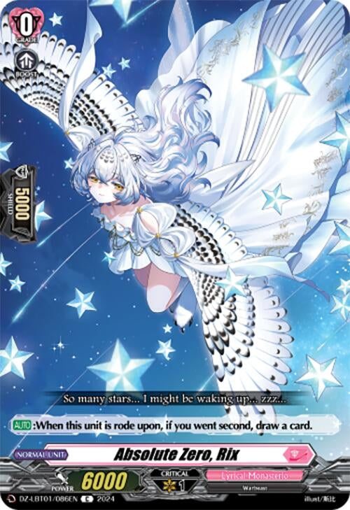Image for Absolute Zero, Rix (DZ-LBT01: Lyrical Monasterio Sparkling Stars!) (DZ-LBT01/086EN) - Cardfight Vanguard