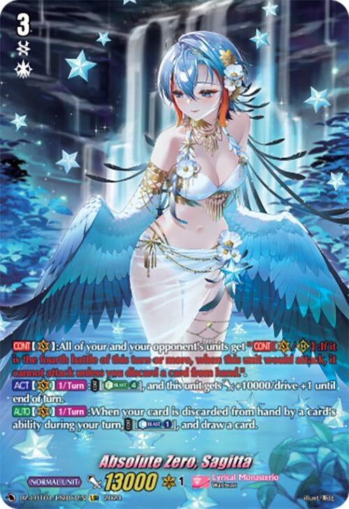Image for Absolute Zero, Sagitta (LSR) (DZ-LBT01: Lyrical Monasterio Sparkling Stars!) (DZ-LBT01/LSR01EN) - Cardfight Vanguard
