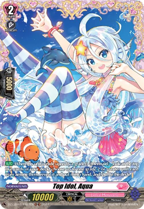 Image for Top Idol, Aqua (FR) (DZ-LBT01: Lyrical Monasterio Sparkling Stars!) (DZ-LBT01/FR07EN) - Cardfight Vanguard