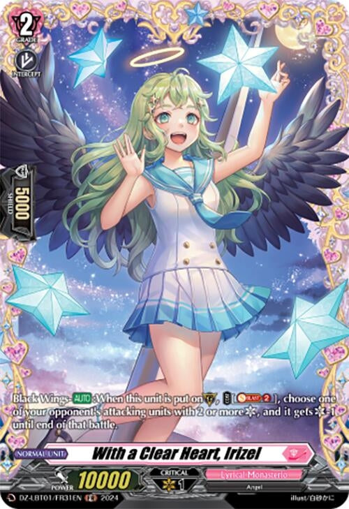 Image for With a Clear Heart, Irizel (FR) (DZ-LBT01: Lyrical Monasterio Sparkling Stars!) (DZ-LBT01/FR31EN) - Cardfight Vanguard