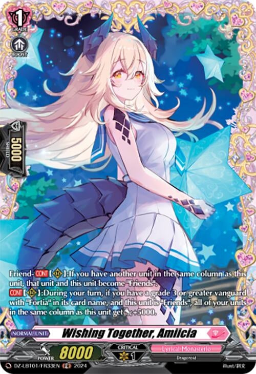 Image for Wishing Together, Amiicia (FR) (DZ-LBT01: Lyrical Monasterio Sparkling Stars!) (DZ-LBT01/FR33EN) - Cardfight Vanguard