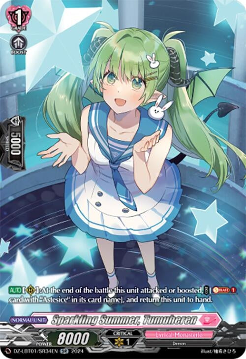 Image for Sparkling Summer, Tumuheren (SR) (DZ-LBT01: Lyrical Monasterio Sparkling Stars!) (DZ-LBT01/SR34EN) - Cardfight Vanguard