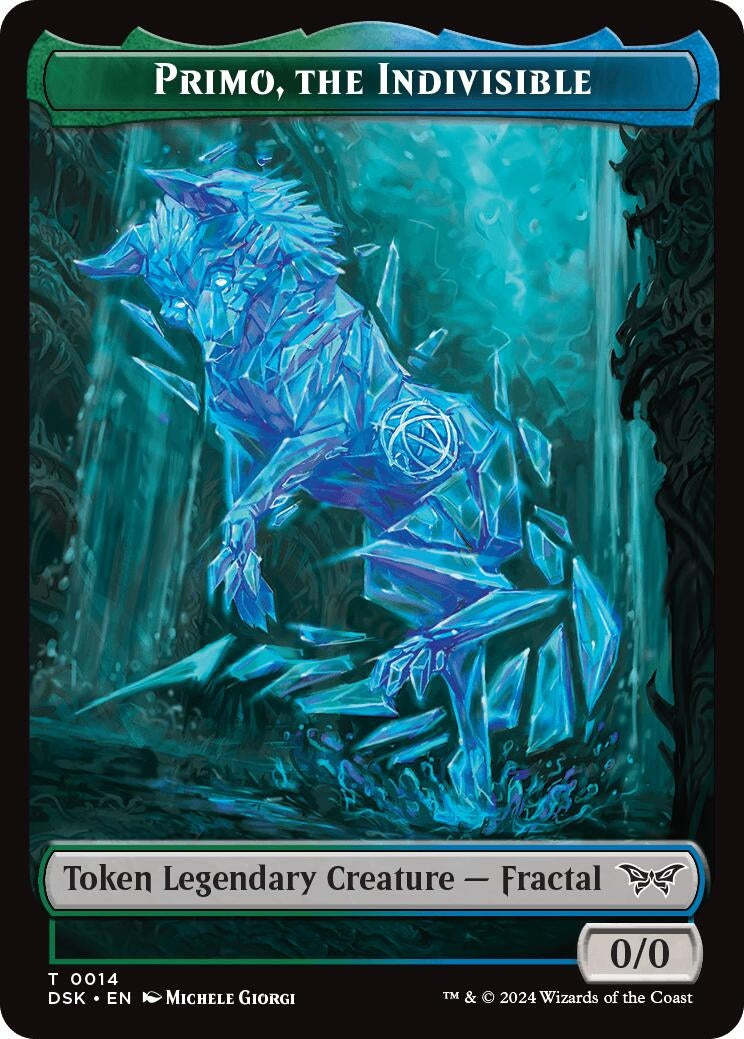 Image for Primo, the Indivisible // Manifest Double-Sided Token (Duskmourn: House of Horror) (14 // 18) - Magic: The Gathering