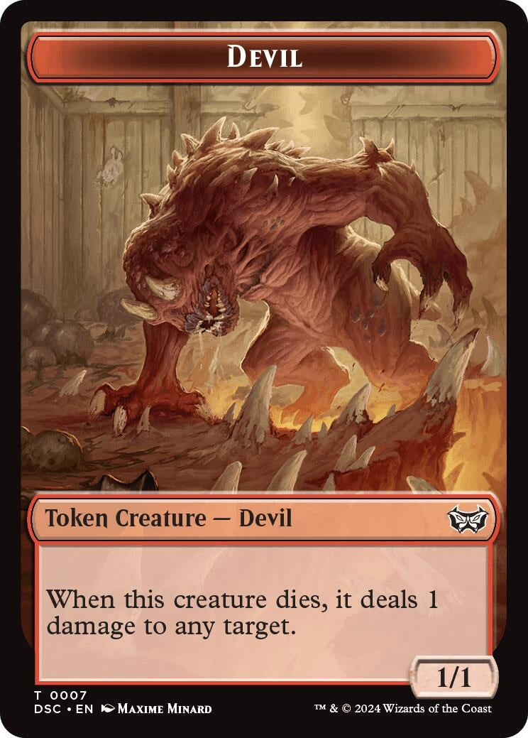 Image for Devil // Scarecrow Double-Sided Token (Commander: Duskmourn: House of Horror) (7 // 23) - Magic: The Gathering