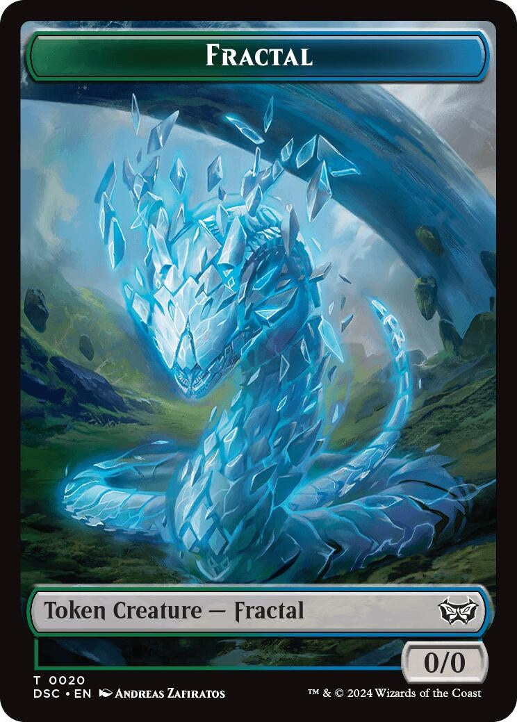 Image for Fractal // Scarecrow Double-Sided Token (Commander: Duskmourn: House of Horror) (20 // 23) - Magic: The Gathering