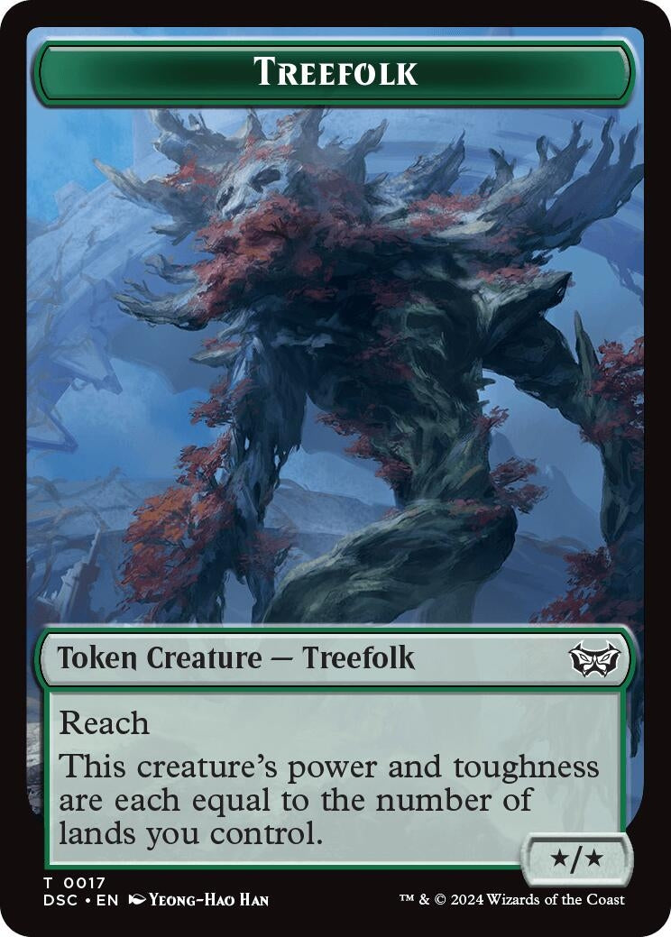 Image for Treefolk // Spider Double-Sided Token (Commander: Duskmourn: House of Horror) (17 // 16) - Magic: The Gathering