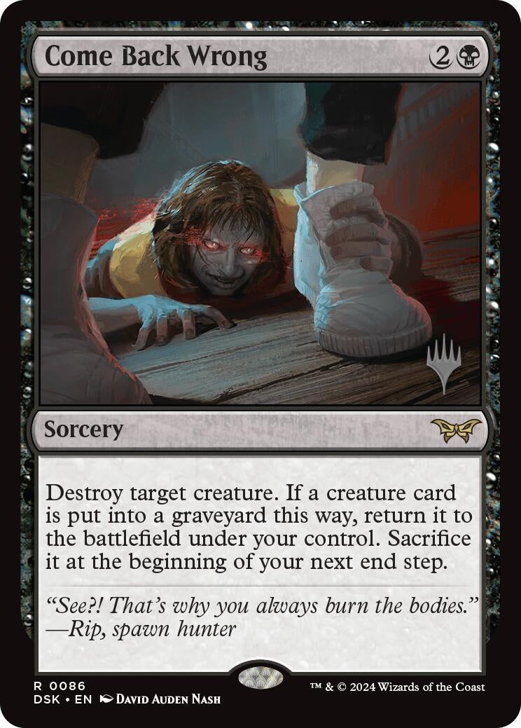 Image for Come Back Wrong (0086) (Promo Pack: Duskmourn: House of Horror) (86) - Magic: The Gathering