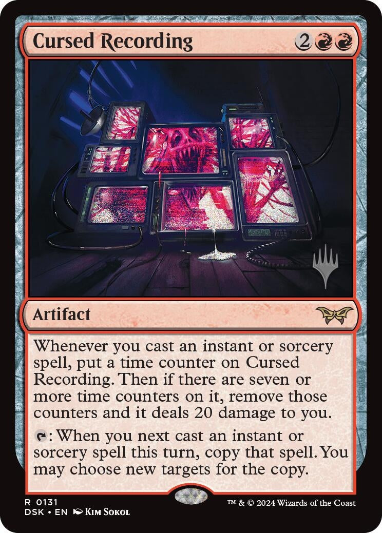 Image for Cursed Recording (0131) (Promo Pack: Duskmourn: House of Horror) (131) - Magic: The Gathering