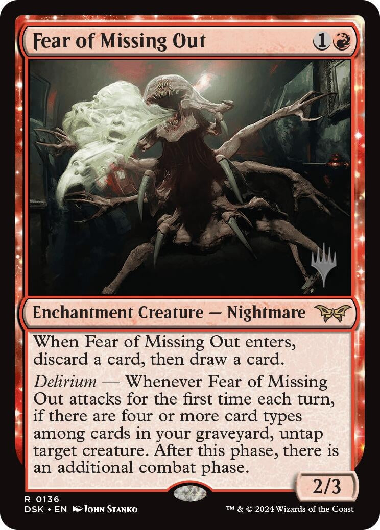 Image for Fear of Missing Out (Promo Pack: Duskmourn: House of Horror) (136) - Magic: The Gathering