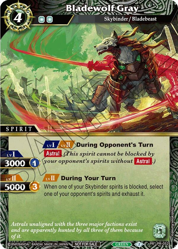 Image for Bladewolf Gray (Store Tournament & Sealed Deck Pack Vol.1) (Battle Spirits Saga Promo Cards) (PR-052) - Battle Spirits Saga