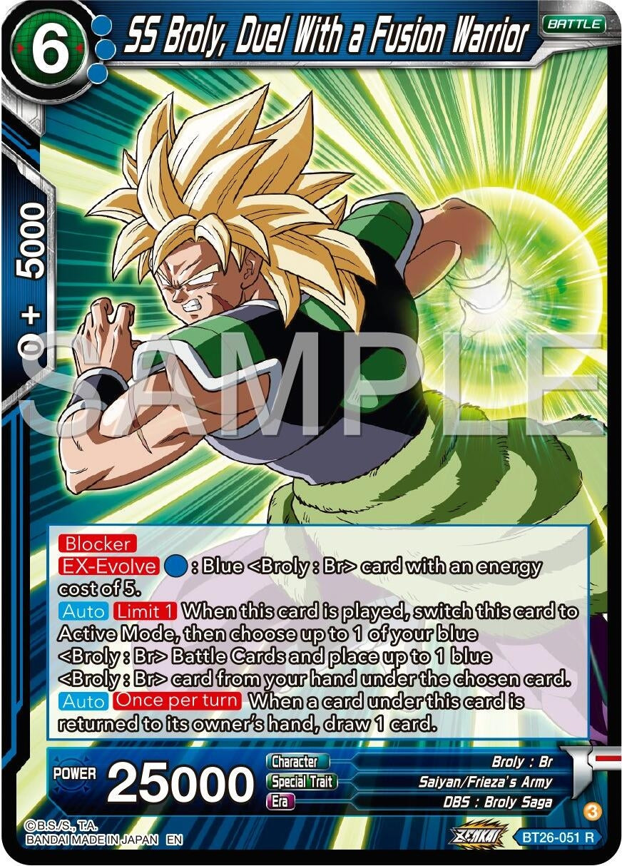 Image for SS Broly, Duel With a Fusion Warrior (Ultimate Advent) (BT26-051) - Dragon Ball Super: Masters