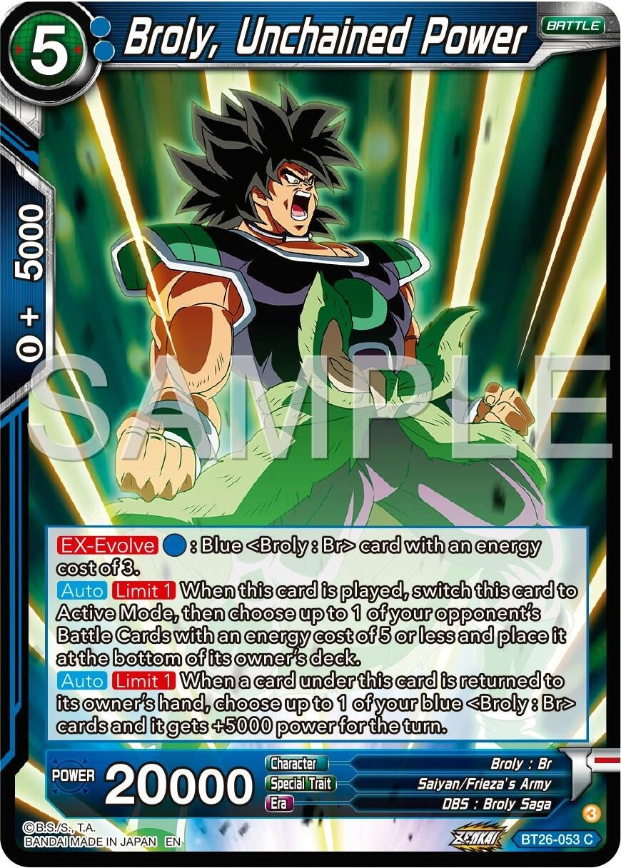 Image for Broly, Unchained Power (Ultimate Advent) (BT26-053) - Dragon Ball Super: Masters