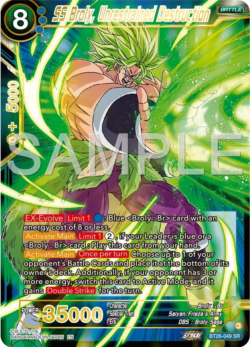 Image for SS Broly, Unrestrained Destruction (Ultimate Advent) (BT26-049) - Dragon Ball Super: Masters