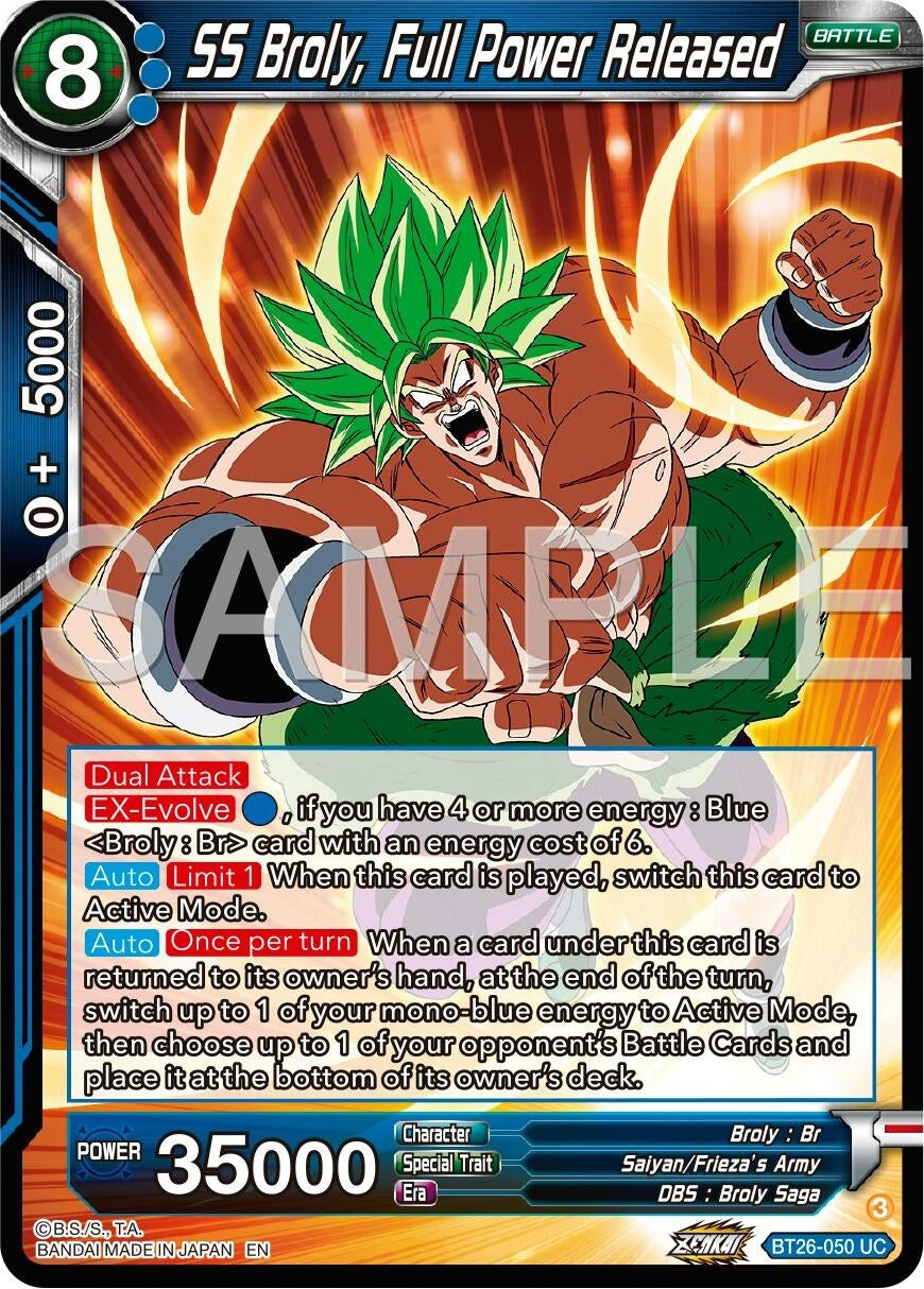 Image for SS Broly, Full Power Released (Ultimate Advent) (BT26-050) - Dragon Ball Super: Masters