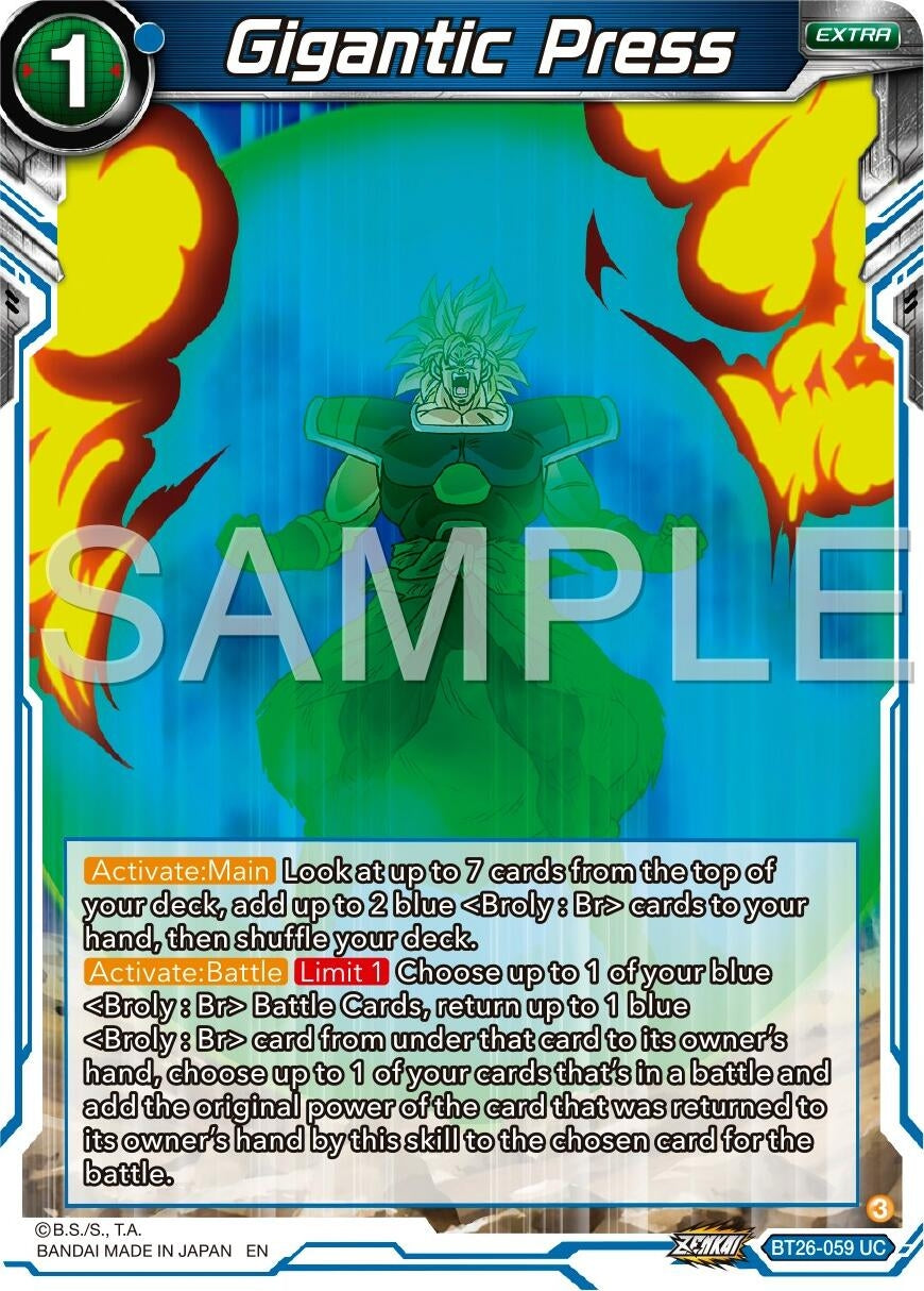 Image for Gigantic Press (Ultimate Advent) (BT26-059) - Dragon Ball Super: Masters