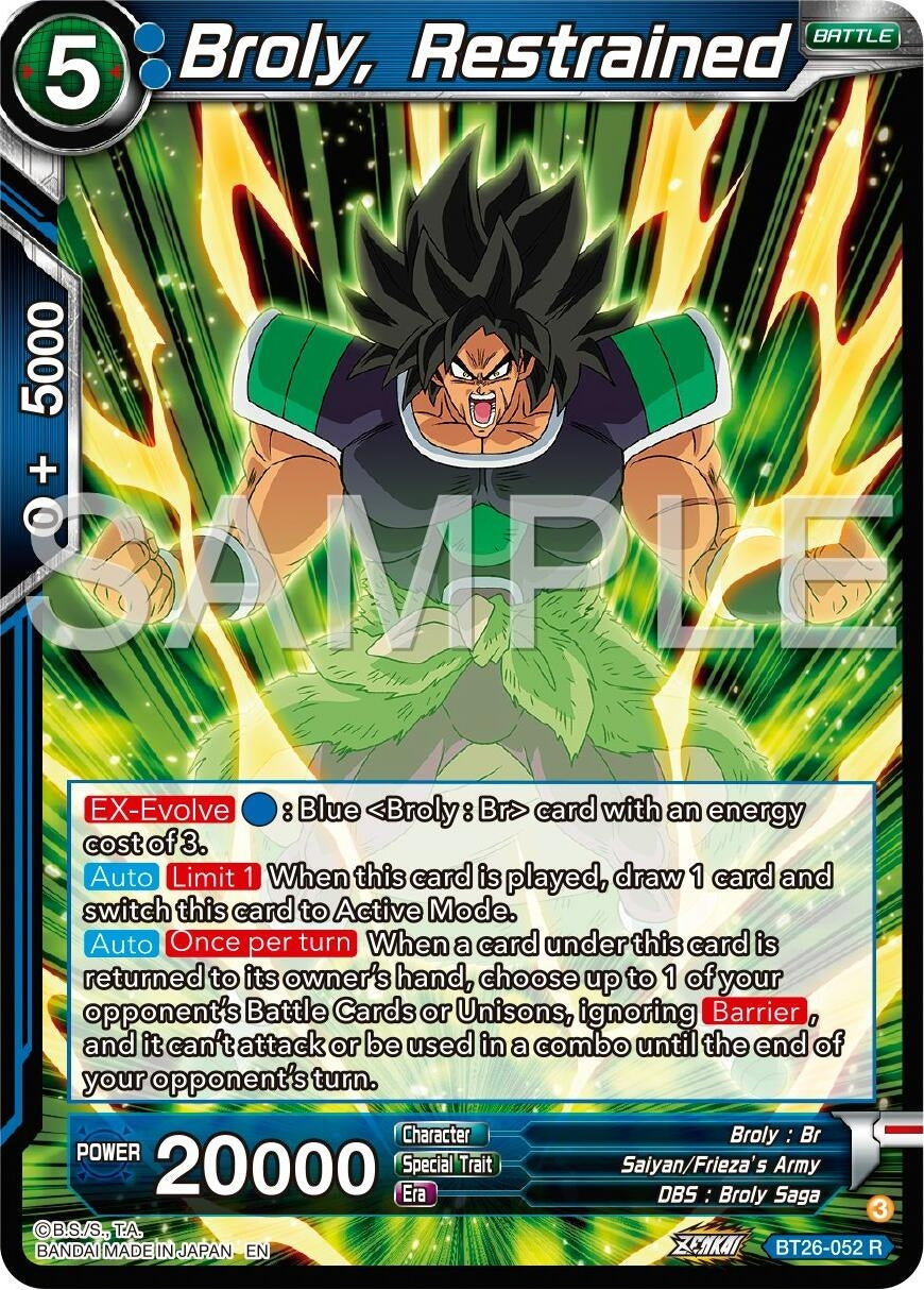 Image for Broly, Restrained (Ultimate Advent) (BT26-052) - Dragon Ball Super: Masters
