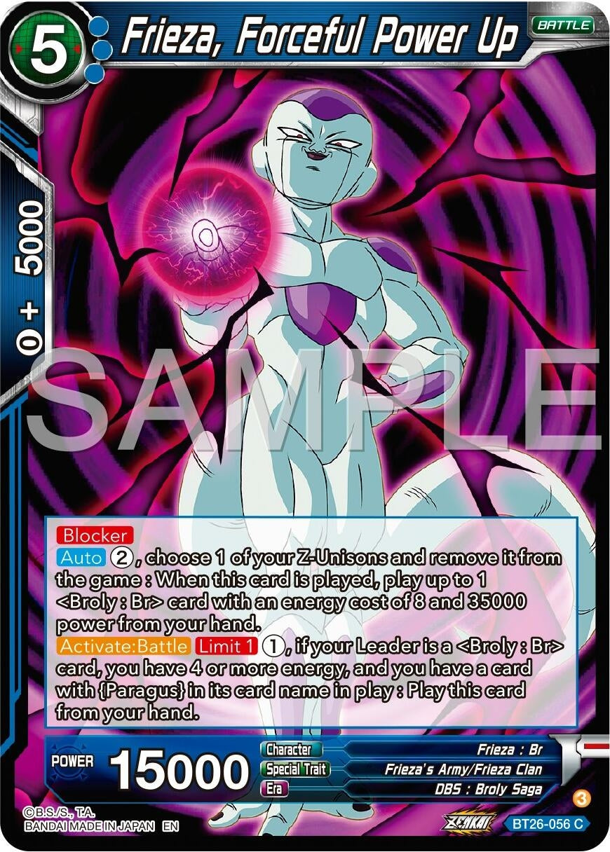 Image for Frieza, Forceful Power Up (Ultimate Advent) (BT26-056) - Dragon Ball Super: Masters