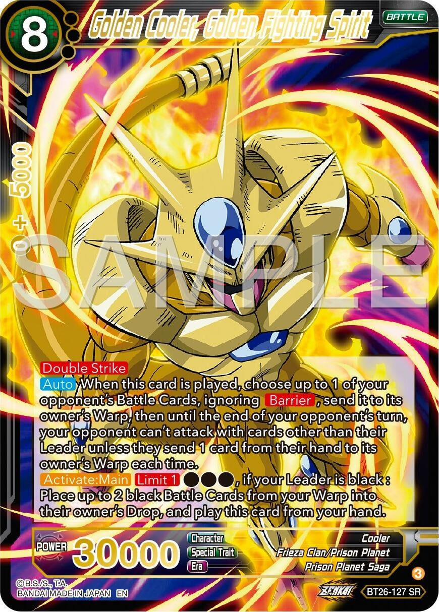 Image for Golden Cooler, Golden Fighting Spirit (Ultimate Advent) (BT26-126) - Dragon Ball Super: Masters