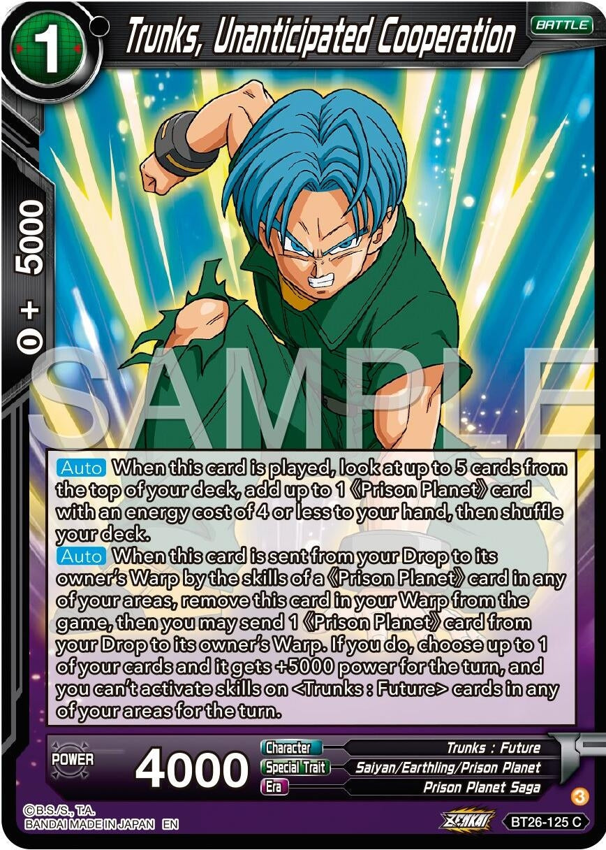 Image for Trunks, Unanticipated Cooperation (Ultimate Advent) (BT26-125) - Dragon Ball Super: Masters