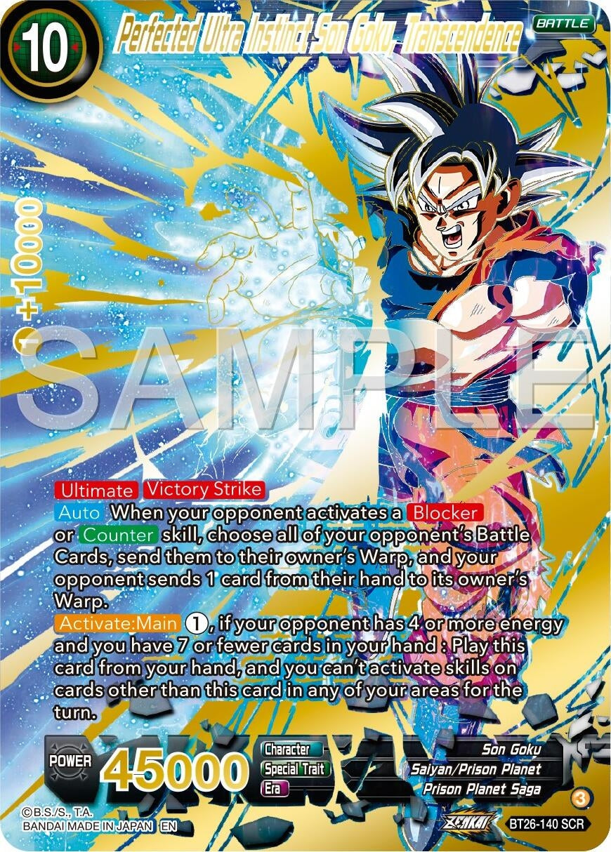 Image for Perfected Ultra Instinct Son Goku, Transcendence (Ultimate Advent) (BT26-140) - Dragon Ball Super: Masters