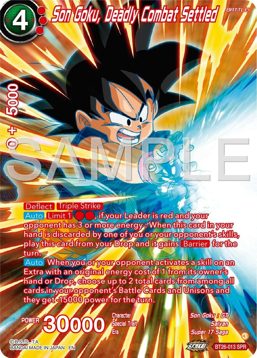 Image for Son Goku, Deadly Combat Settled (SPR) (Ultimate Advent) (BT26-013) - Dragon Ball Super: Masters
