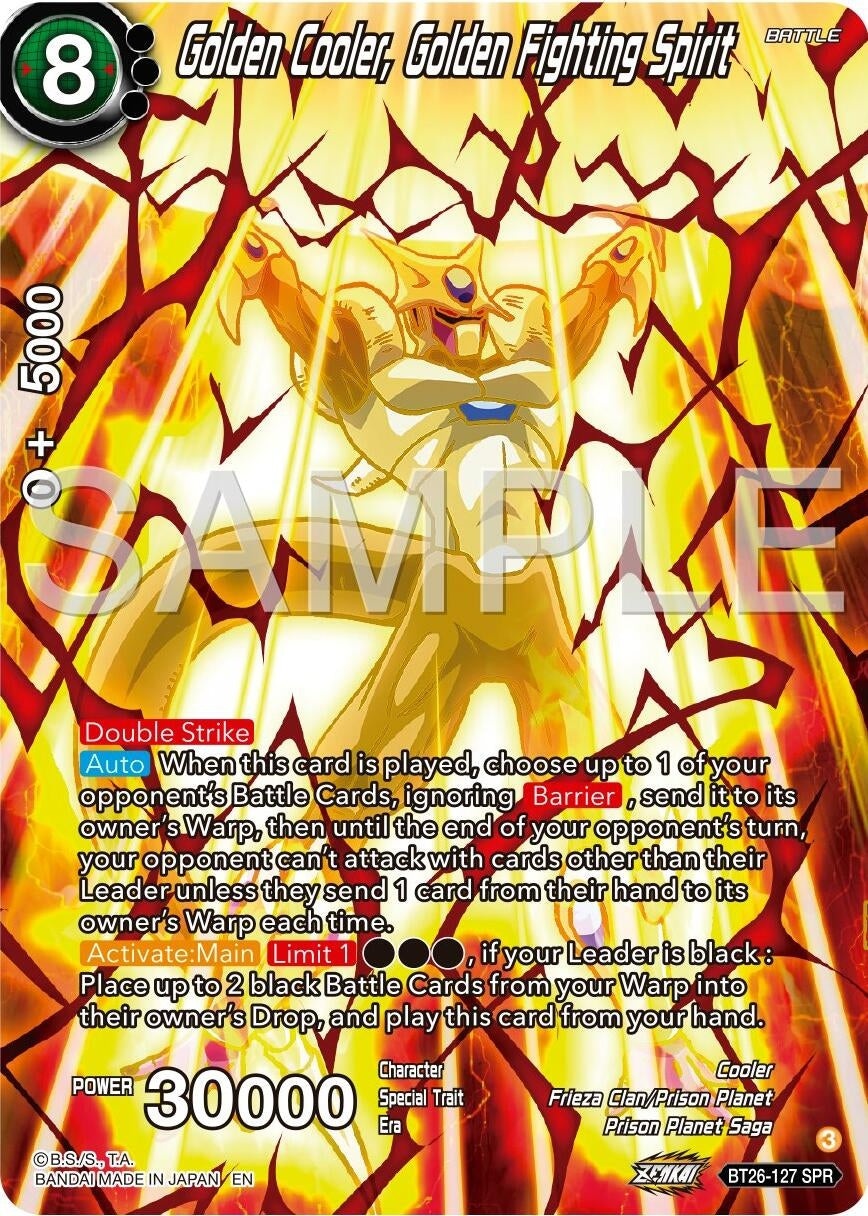 Image for Golden Cooler, Golden Fighting Spirit (SPR) (Ultimate Advent) (BT26-127) - Dragon Ball Super: Masters
