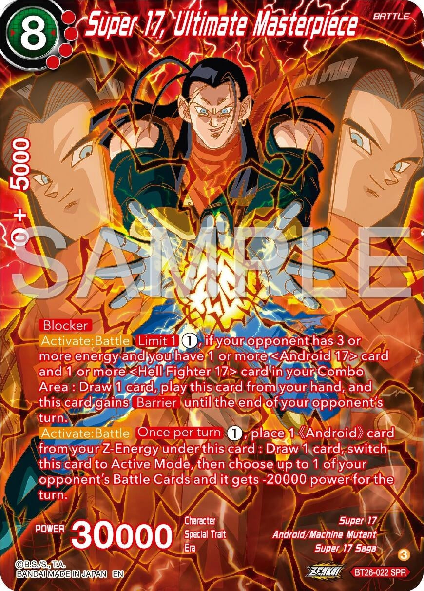 Image for Super 17, Ultimate Masterpiece (SPR) (Ultimate Advent) (BT26-022) - Dragon Ball Super: Masters
