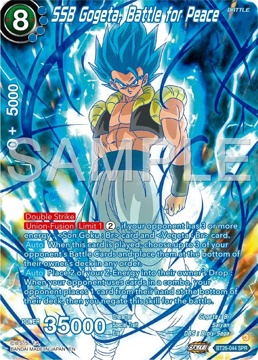 Image for SSB Gogeta, Battle for Peace (SPR) (Ultimate Advent) (BT26-044) - Dragon Ball Super: Masters