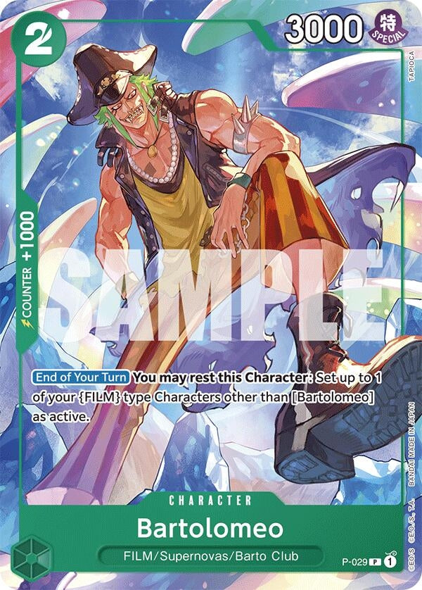 Image for Bartolomeo (Starter Deck 16: GREEN Uta) (P-029) - One Piece Card Game