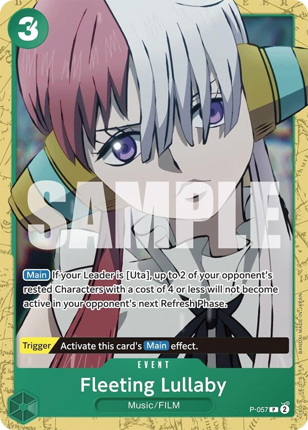 Image for Fleeting Lullaby (Starter Deck 16: GREEN Uta) (P-057) - One Piece Card Game