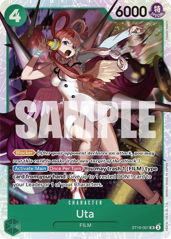 Image for Uta (ST16-001) (Starter Deck 16: GREEN Uta) (ST16-001) - One Piece Card Game