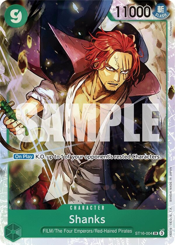 Image for Shanks (Starter Deck 16: GREEN Uta) (ST16-004) - One Piece Card Game