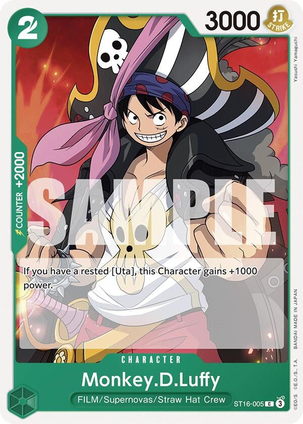 Image for Monkey.D.Luffy (ST16-005) (Starter Deck 16: GREEN Uta) (ST16-005) - One Piece Card Game