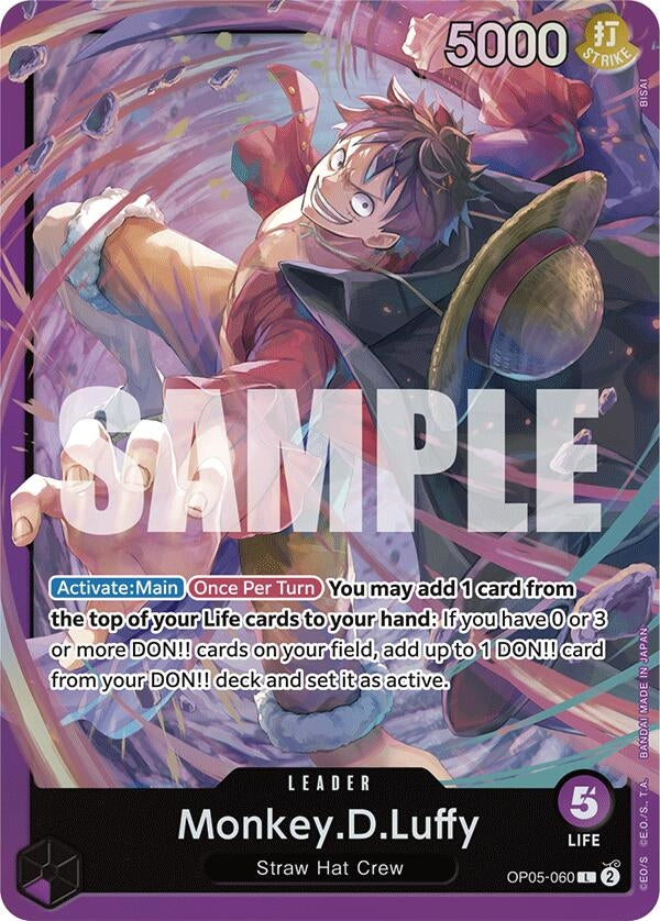 Image for Monkey.D.Luffy (OP05-060) (Starter Deck 18: PURPLE Monkey.D.Luffy) (OP05-060) - One Piece Card Game
