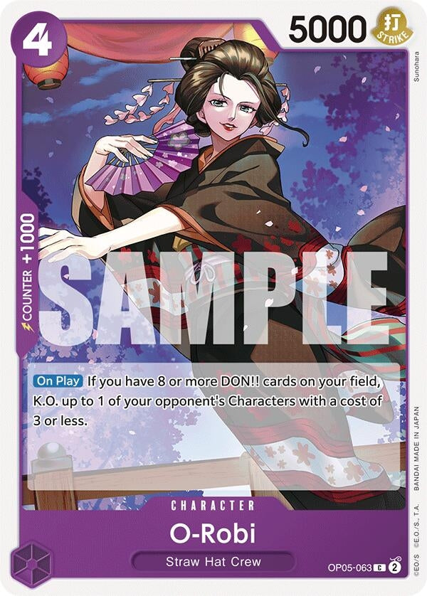 Image for O-Robi (Starter Deck 18: PURPLE Monkey.D.Luffy) (OP05-063) - One Piece Card Game
