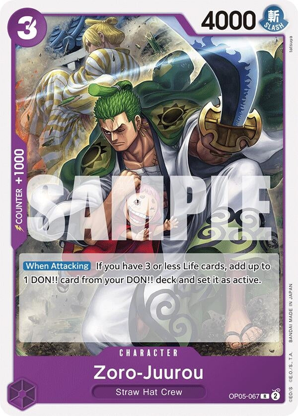 Image for Zoro-Juurou (OP05-067) (Starter Deck 18: PURPLE Monkey.D.Luffy) (OP05-067) - One Piece Card Game