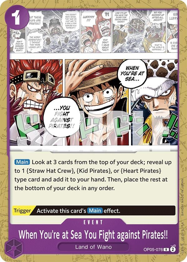 Image for When You're at Sea You Fight against Pirates!! (Starter Deck 18: PURPLE Monkey.D.Luffy) (OP05-076) - One Piece Card Game